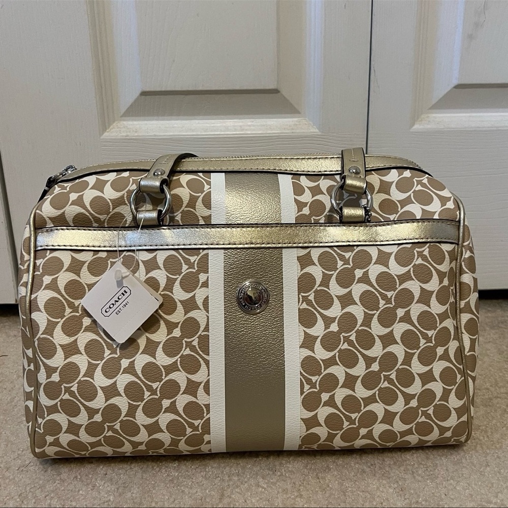 NWT Coach Tan and Gold Women's Bag